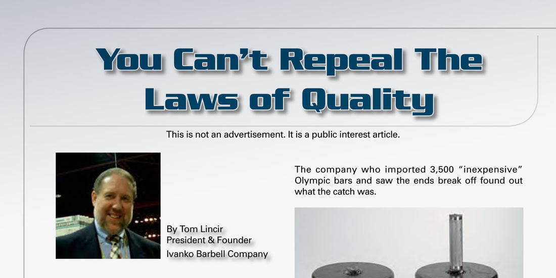 You Cannot Repeal The Laws of Quality