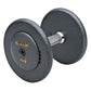 Fixed Dumbbells (INDIVIDUAL PAIRS) - Cast Iron Plates w/ Ductile Cast Iron End Plates, Grey | R/EP-1.25