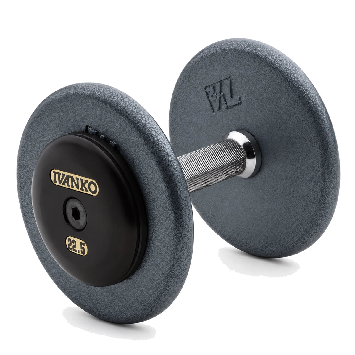 Fixed Dumbbell Set -(Individual pairs) Cast-Iron, Machined Plates W/Machined, Black-Oxide End Plate | RM/EP-1.5