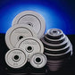 Ivanko RUB weight plate stack of rubber encased steel weight plates for standard bars