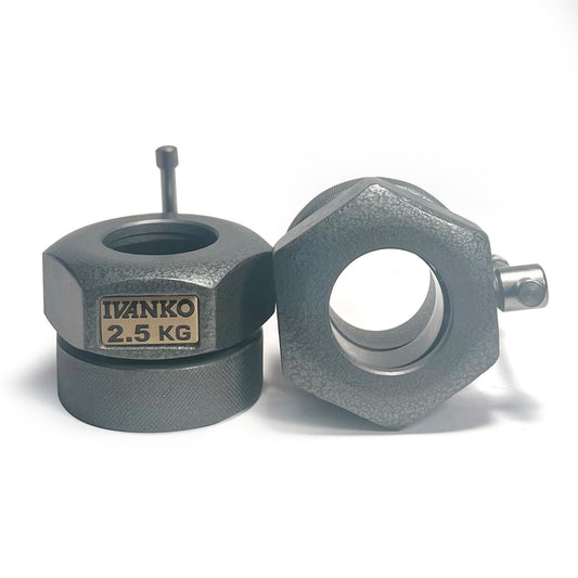 CO-2.5KG Olympic Pressure Ring Collar - Gray - Pair - (Expected restock Oct 1st.)