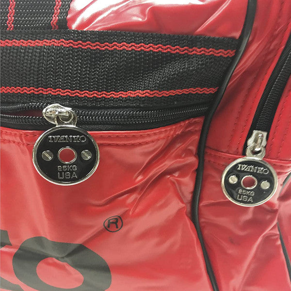 Ivanko Red Gym Bag "calibrated" zipper compartments