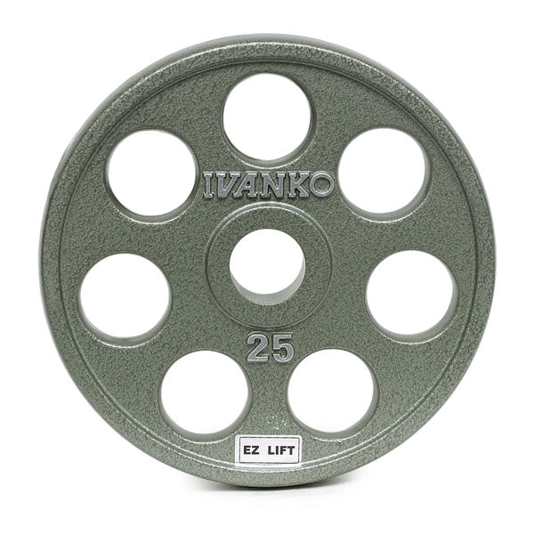 Ivanko OMEZH Olympic, Machined, 25 lb.E-Z Lift Plate w/round openings