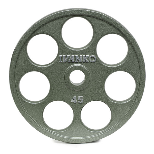 Ivanko OMEZH Olympic, Machined, 45 lb.E-Z Lift Plate w/round openings