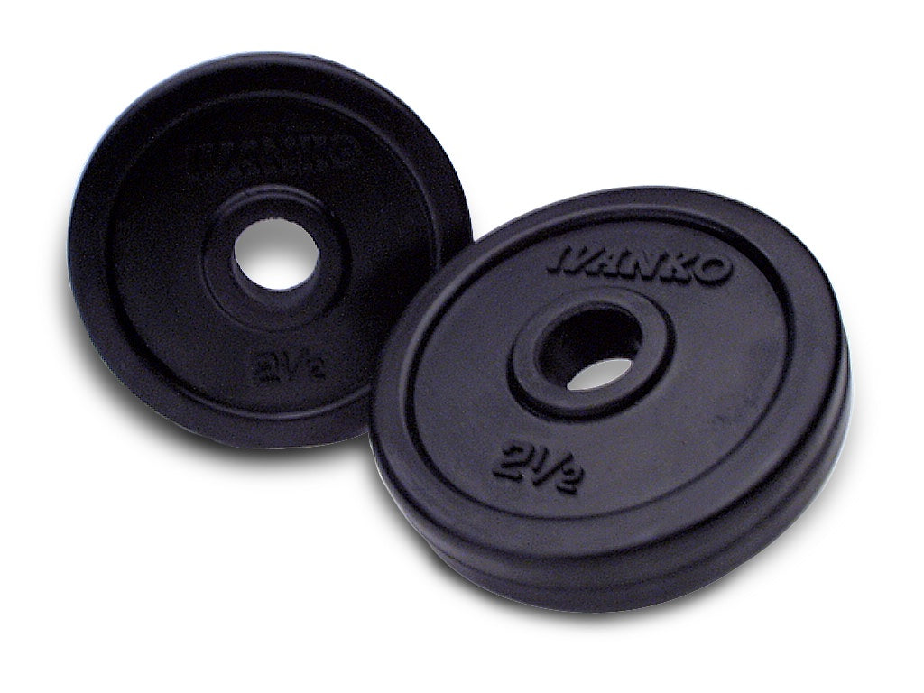 Rubber Encased Steel Weight Plates (RUB) for 1 & 1-1/16" bars
